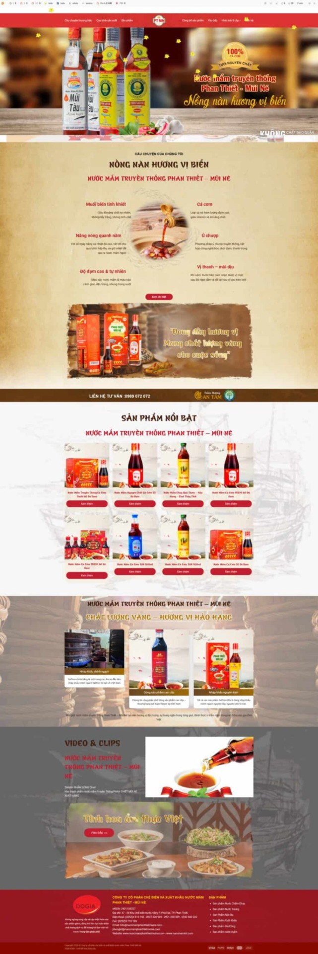 Mẫu giao diện web 
	 bán nước mắm , thực phẩm