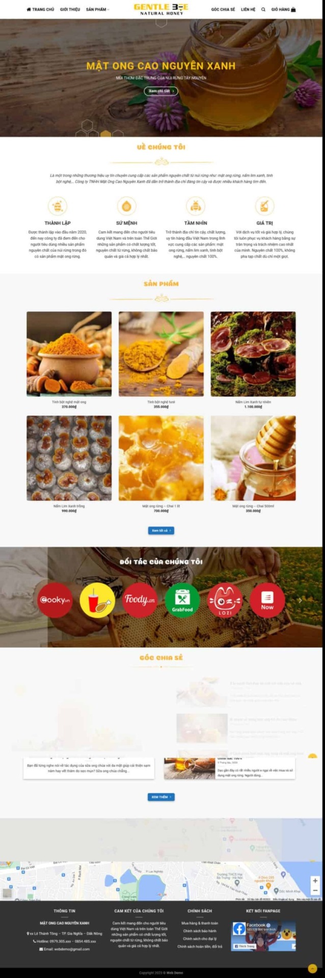 Mẫu giao diện web
mật ong 3