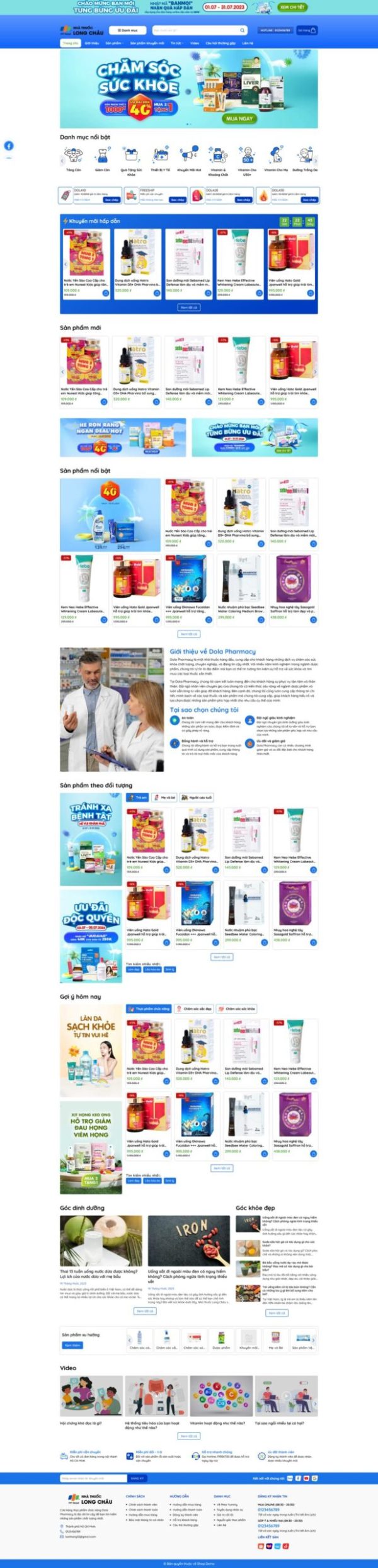 Theme wordpress nhà thuốc long châu fix 13-5-2025